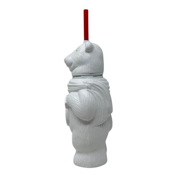 Always Coca-Cola Polar Bear Molded Bottle Tumbler Drink Straw 1990s White Red - Picture 4 of 7